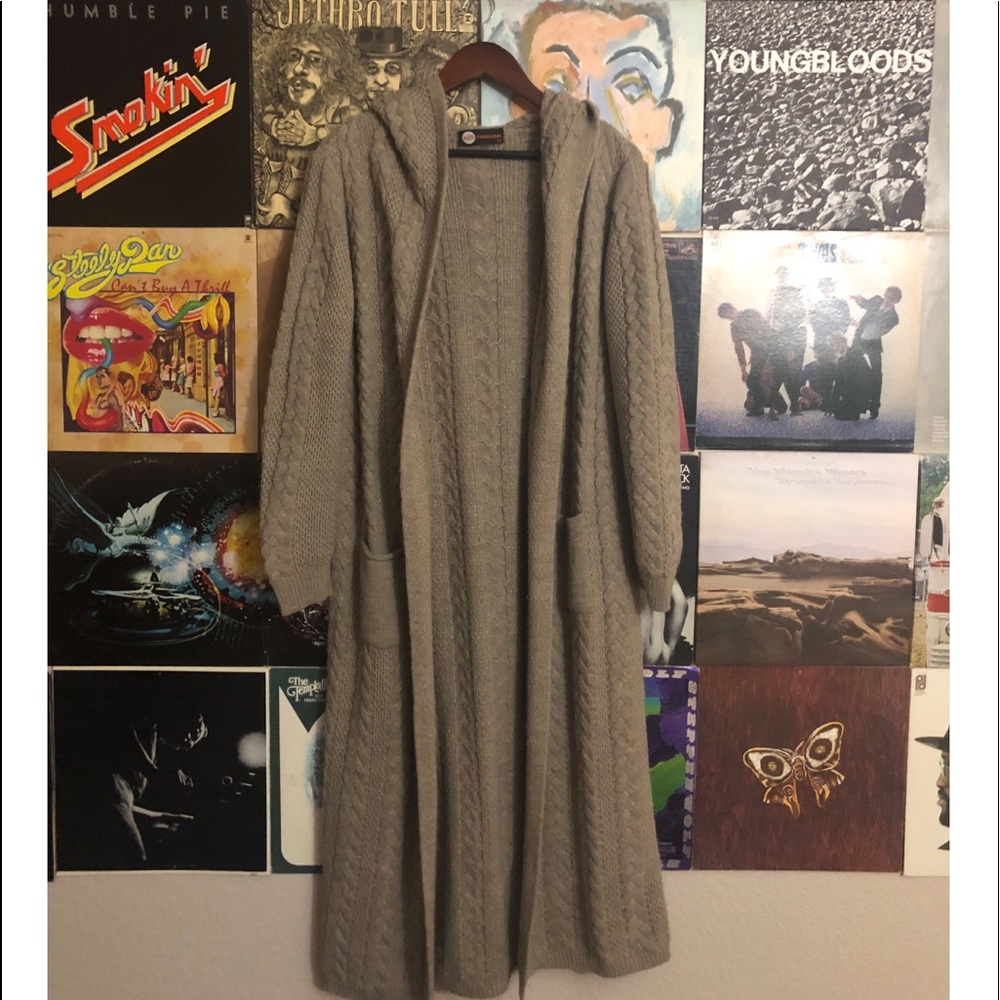 Long Knit Wrap Cardigan